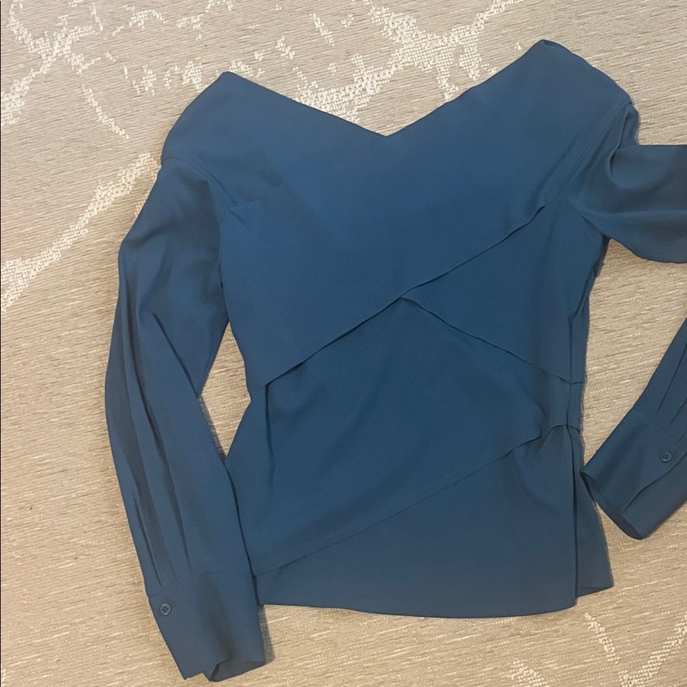 Elegant Teal Blue Women's Top Bodycon